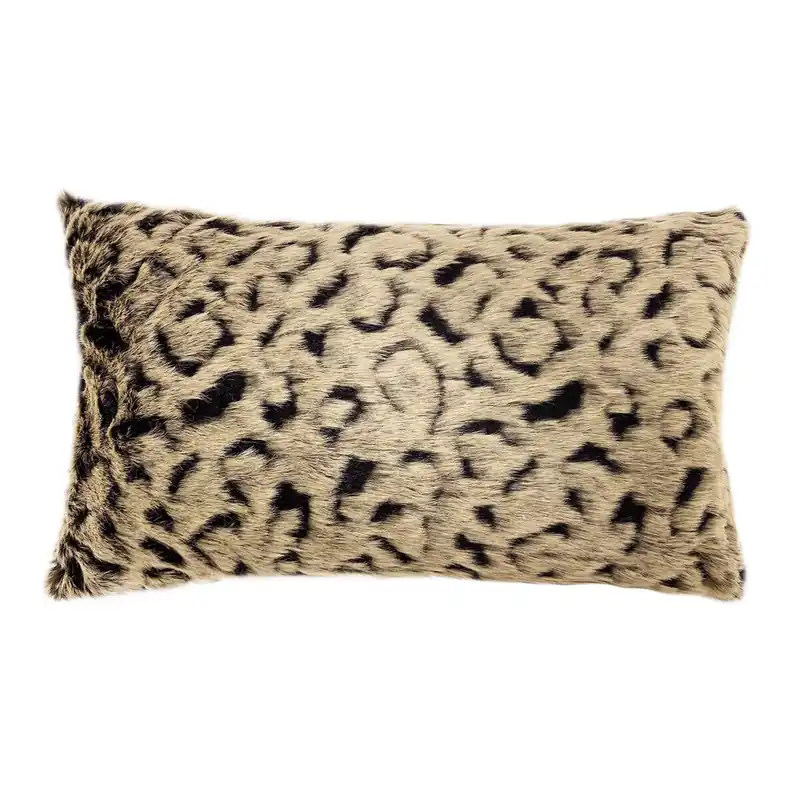 Dutch Decor sierkussen Keyan panterprint beige zwart B50 × H30 cm